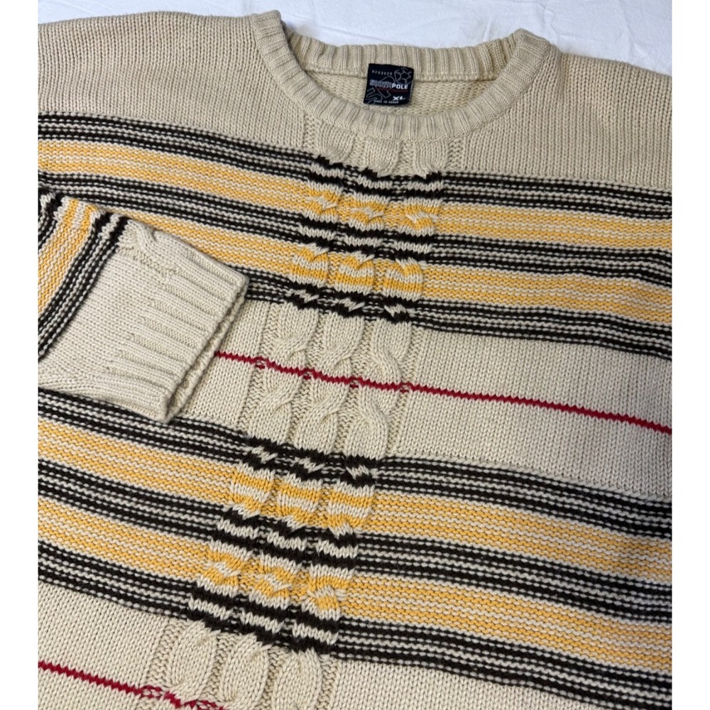Vintage Southpole Cable Knit Sweater Men's Size XL  Y2K‎  Striped